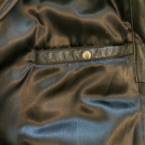 Vintage Wilson Men’s Black 100% Leather Coat - extra large size - Picture 7 of 11